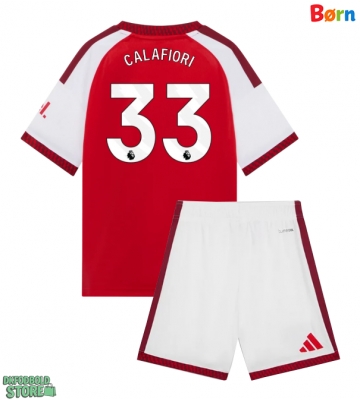 Arsenal Riccardo Calafiori #33 Replika Babytøj Hjemmebanesæt Børn 2026-27 Kortærmet (+ Korte bukser)